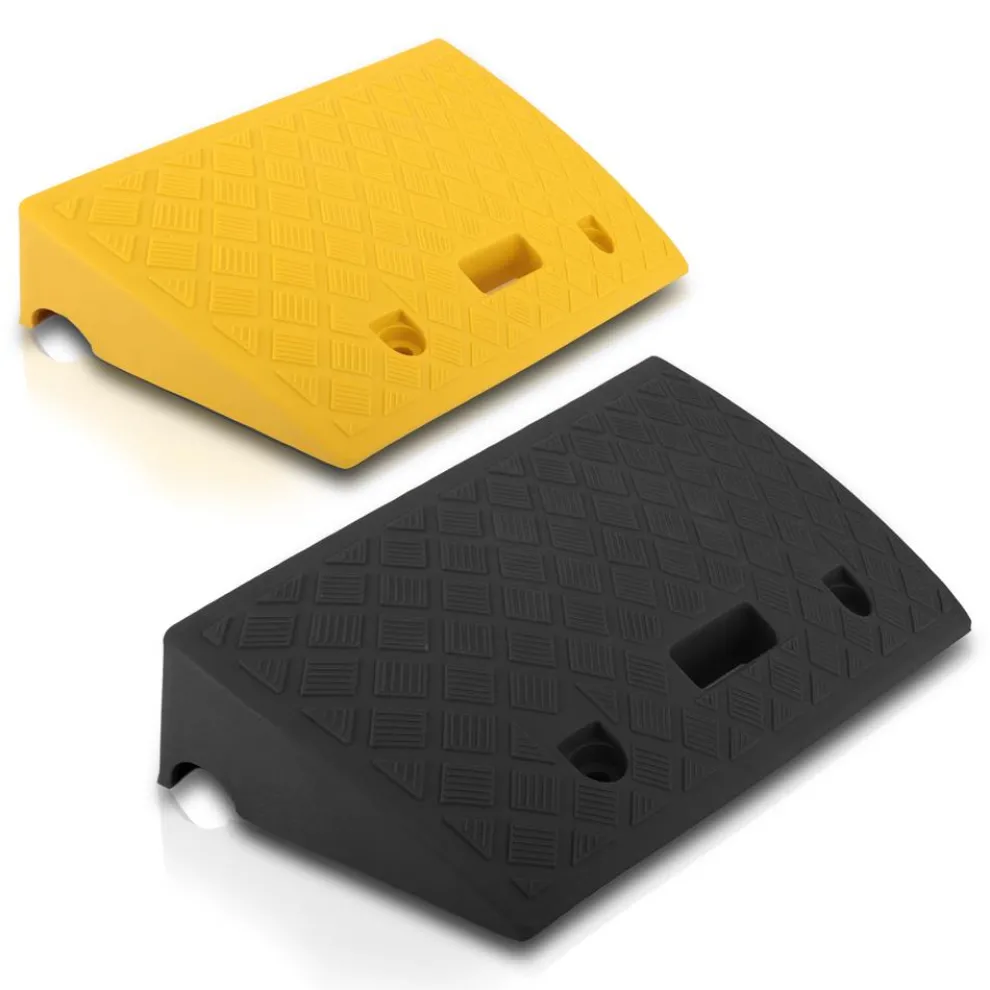 Portable Curb Ramps 6,600 lbs Capacity Heavy Duty Plastic 2PC Set