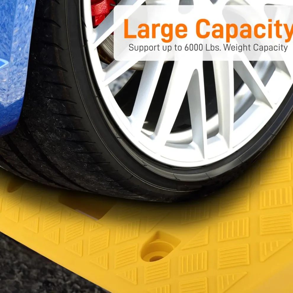 Portable Curb Ramps 6,600 lbs Capacity Heavy Duty Plastic 2PC Set