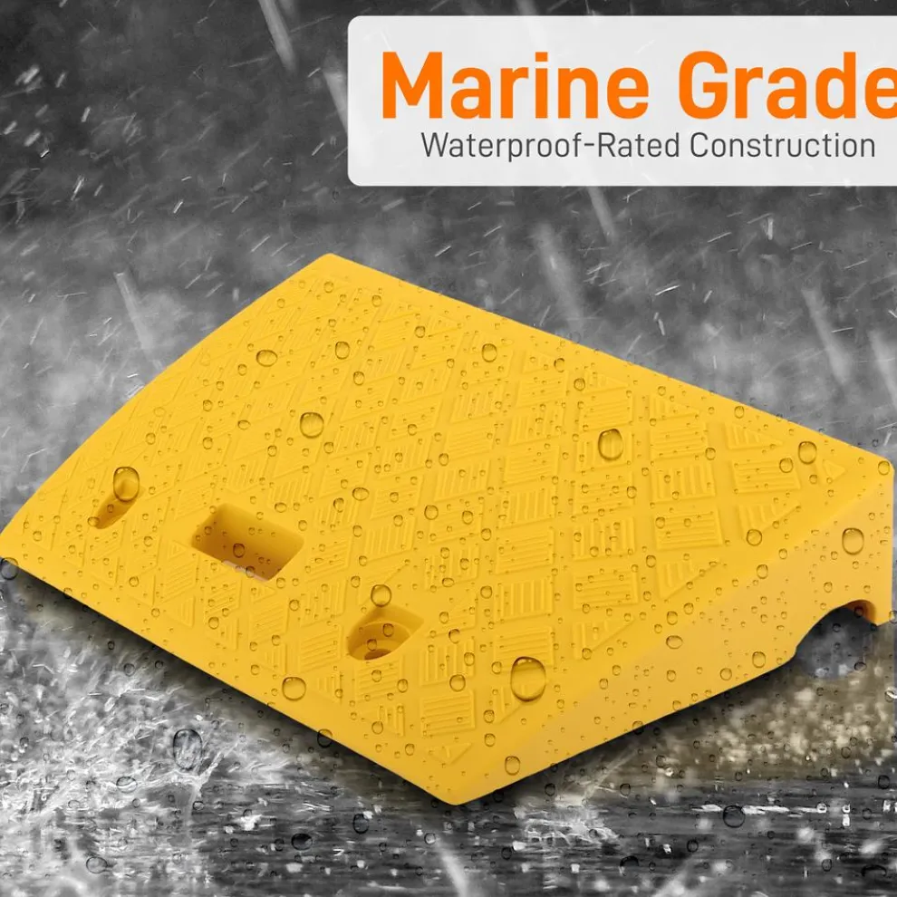 Portable Curb Ramps 6,600 lbs Capacity Heavy Duty Plastic 2PC Set