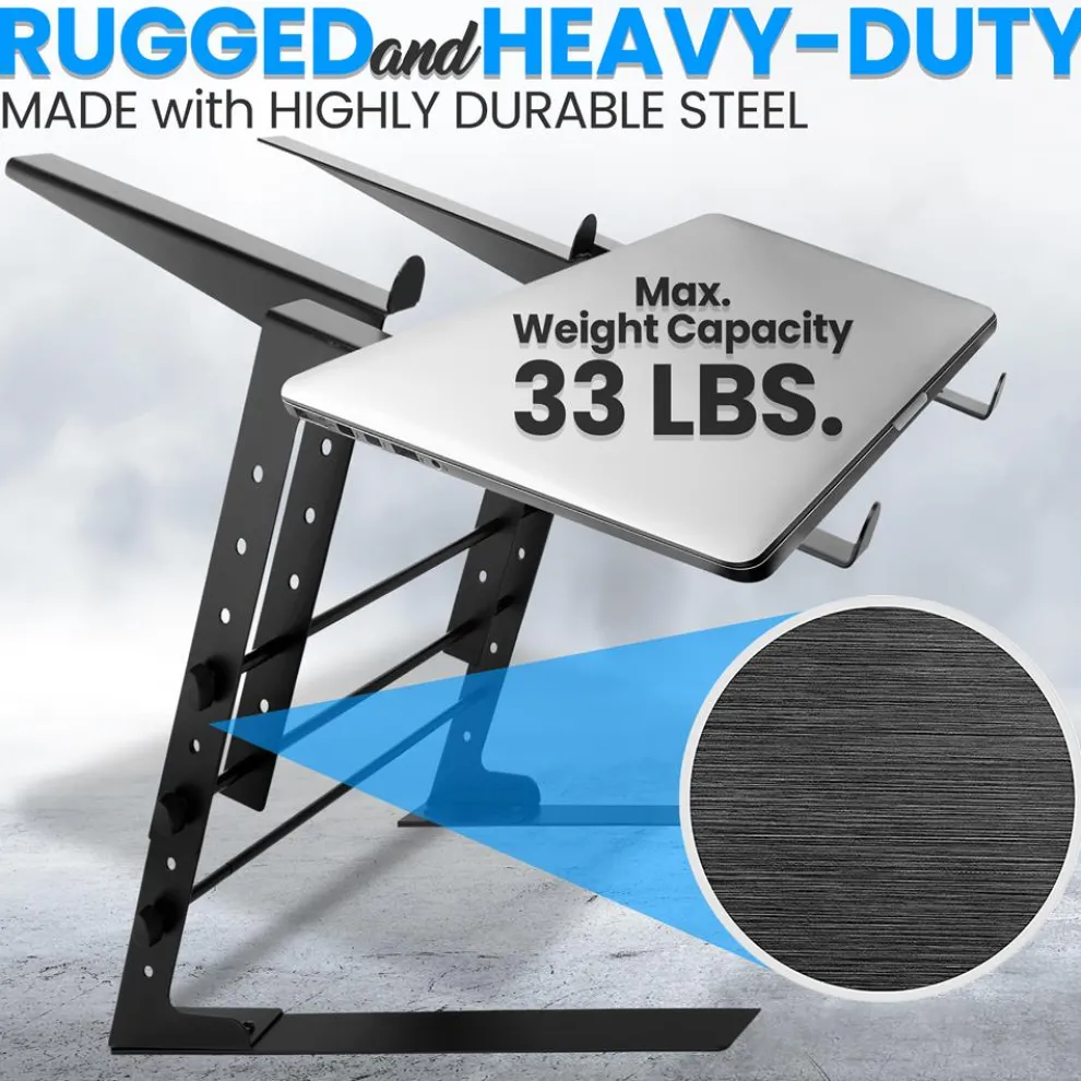 Portable Dual Laptop Stand - Ergonomic Adjustable Steel Design