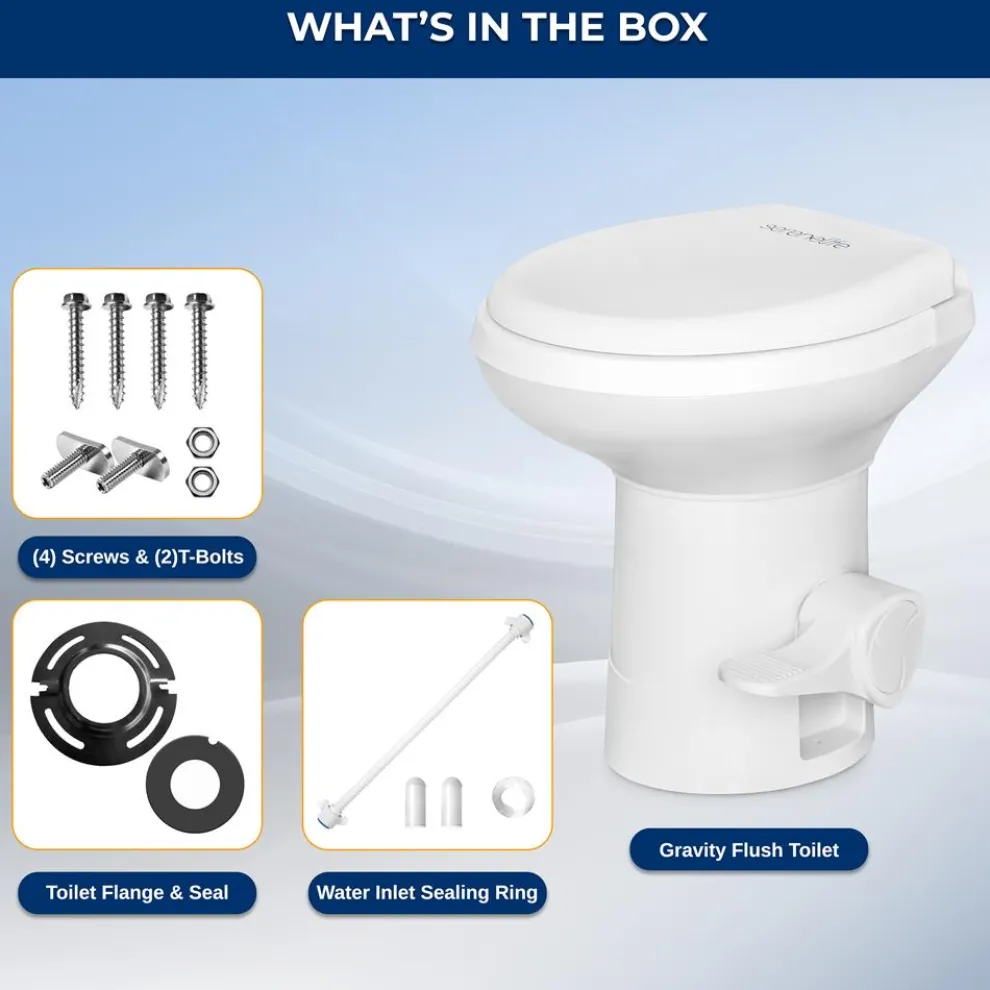 Portable Gravity Flush Toilet