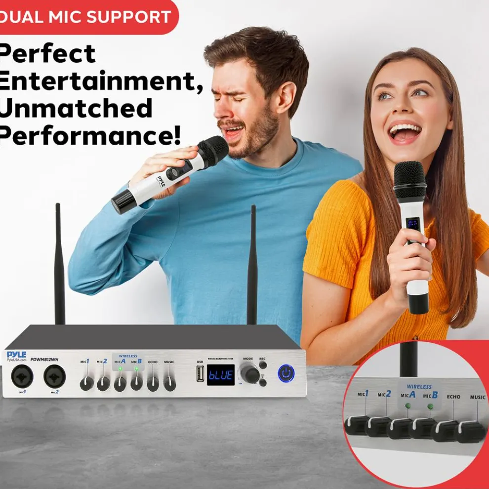 Portable Karaoke Microphone Mixer System