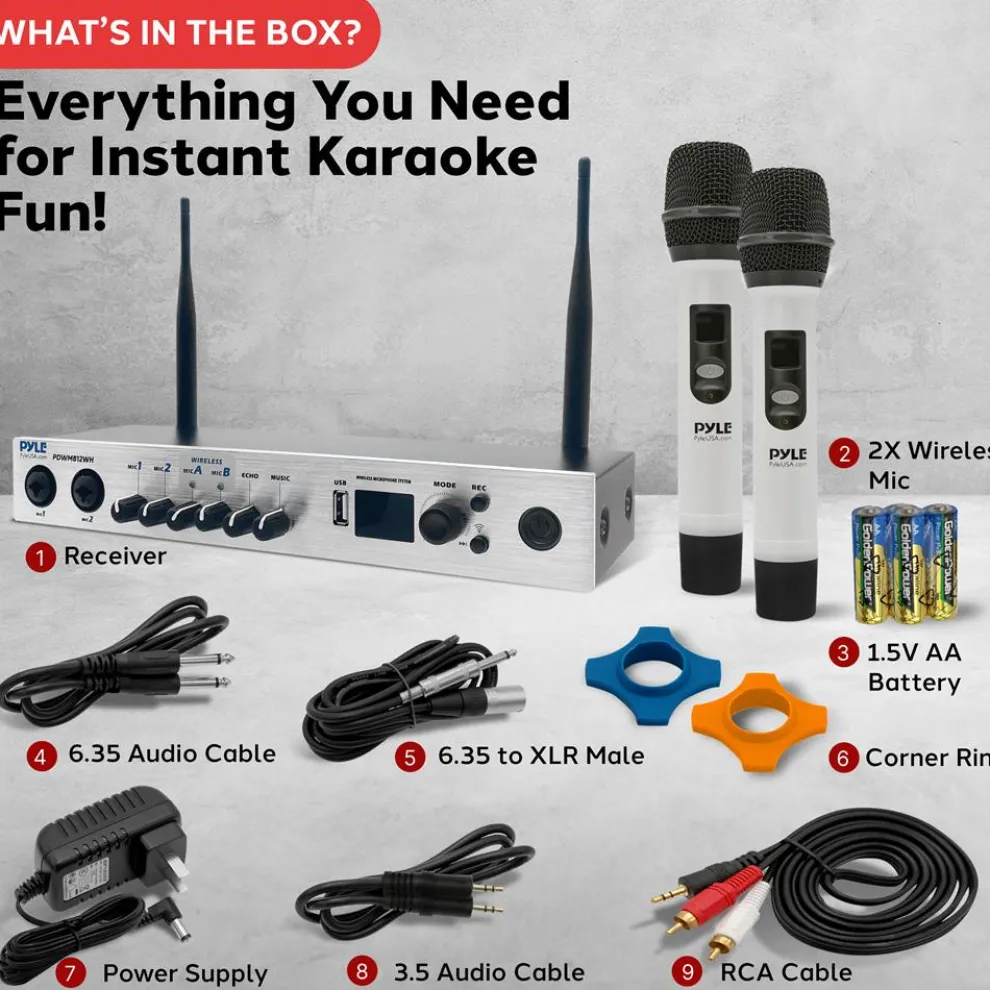 Portable Karaoke Microphone Mixer System