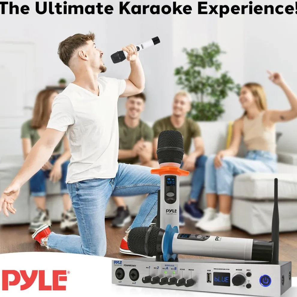 Portable Karaoke Microphone Mixer System