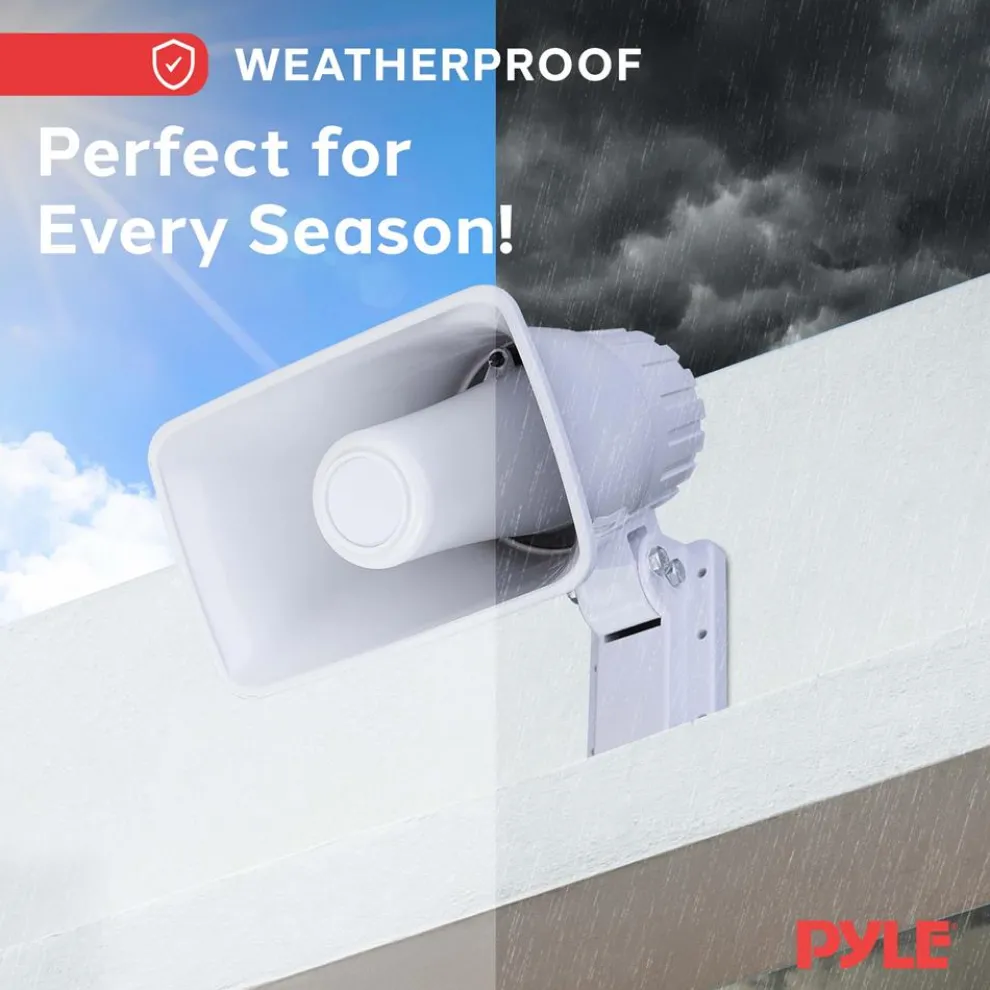 Portable PA Horn Speaker, Clear Sound, 65W, Adjustable Bracket