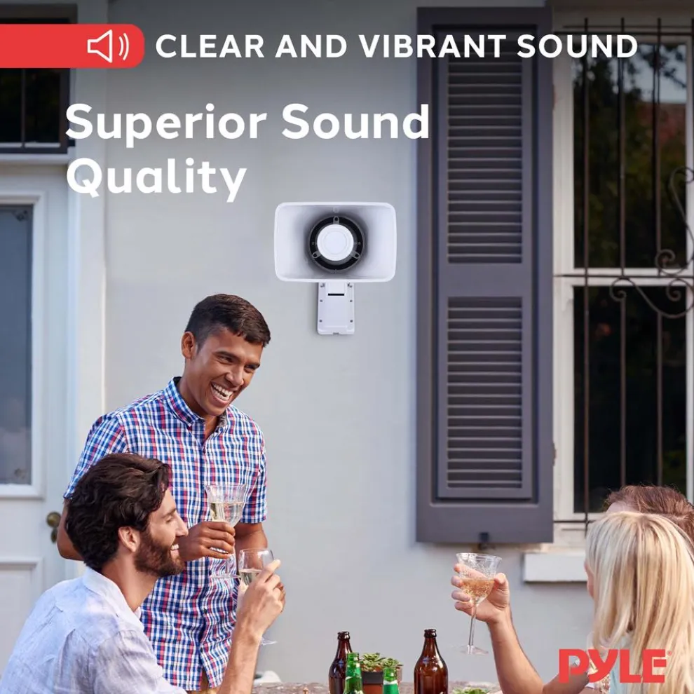 Portable PA Horn Speaker, Clear Sound, 65W, Adjustable Bracket