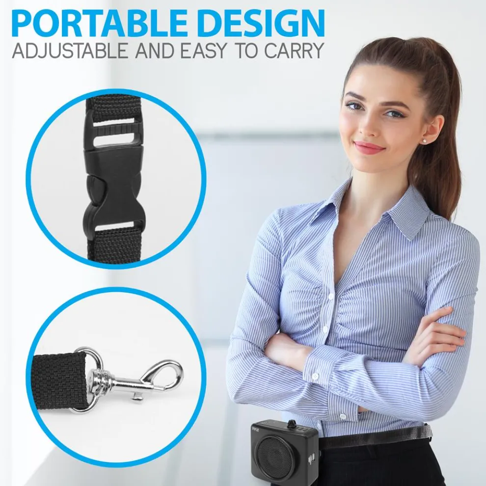 Portable PA Speaker System, Voice Amplifier, Rechargeable, USB/MP3 Playback