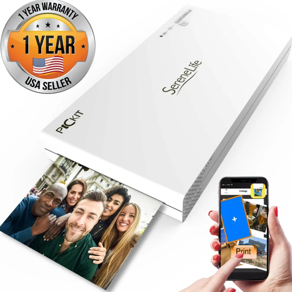 Portable Photo Printer - Instant Wireless Printing, 291dpi, Compact Size