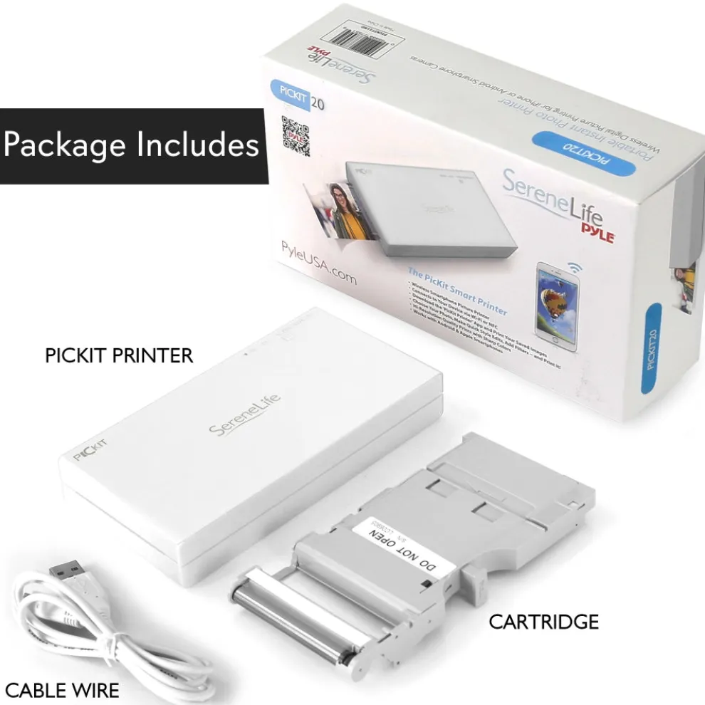 Portable Photo Printer - Instant Wireless Printing, 291dpi, Compact Size