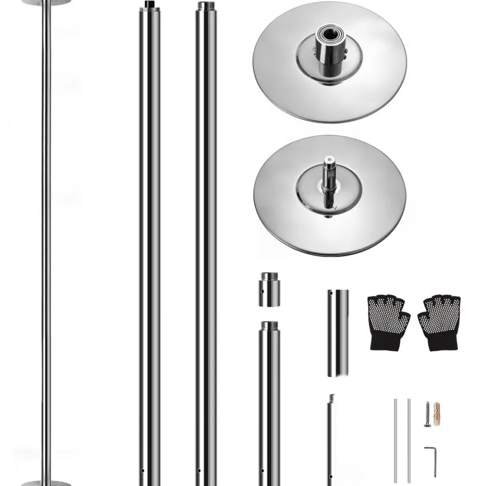 Portable Spinning Dance Pole, Adjustable Steel, Holds 1102 lbs