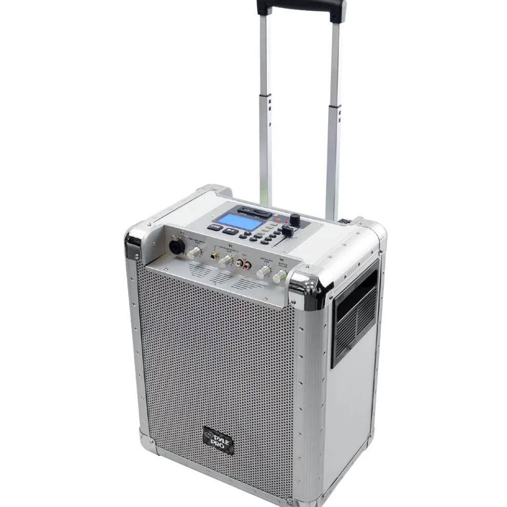 Portable 400W PA System, Rechargeable, DJ Controls, White