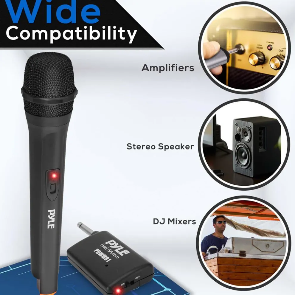 Portable Wireless Microphone System - Crisp Audio, Battery Operated
