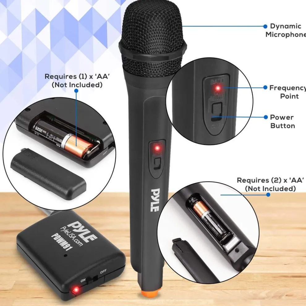Portable Wireless Microphone System - Crisp Audio, Battery Operated