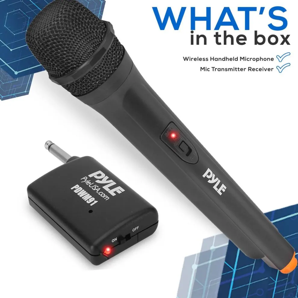 Portable Wireless Microphone System - Crisp Audio, Battery Operated