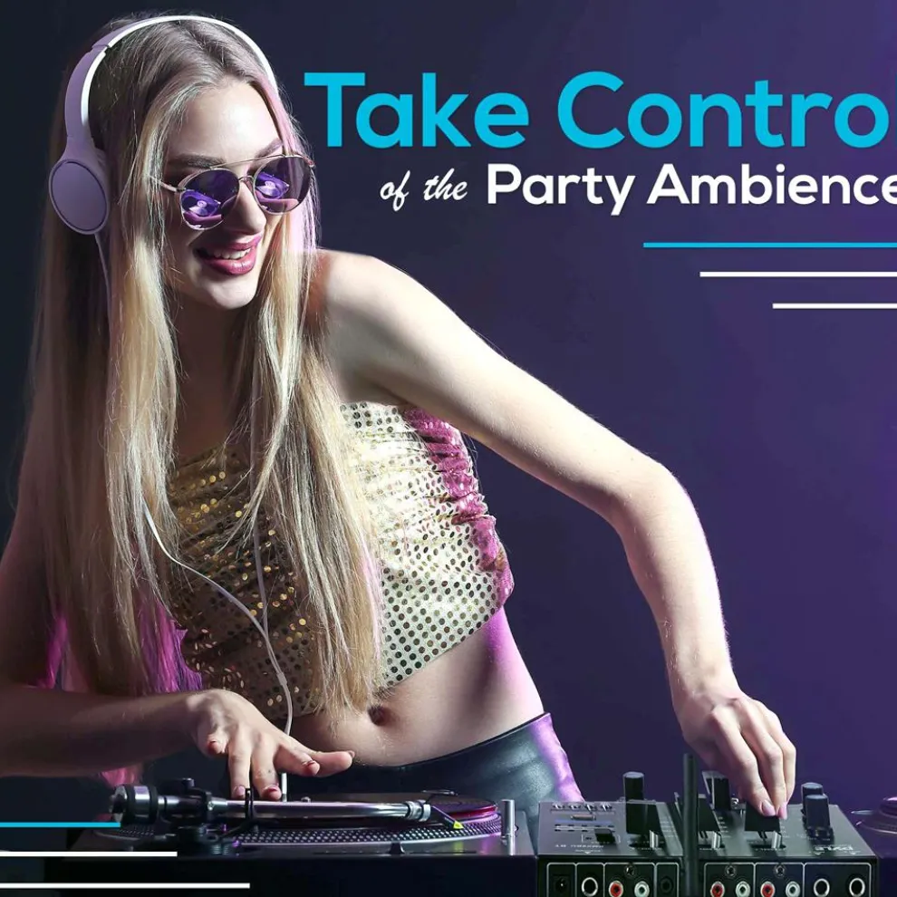 Professional 3-Channel Wireless DJ Mixer with Bluetooth, USB, and