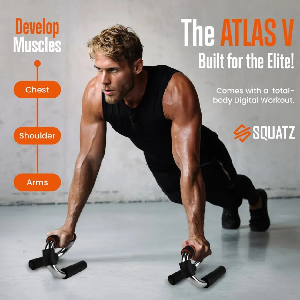 Pull-Up & Push-Up Bar Kit, Full Body Workout, Non-Slip Foam Handles