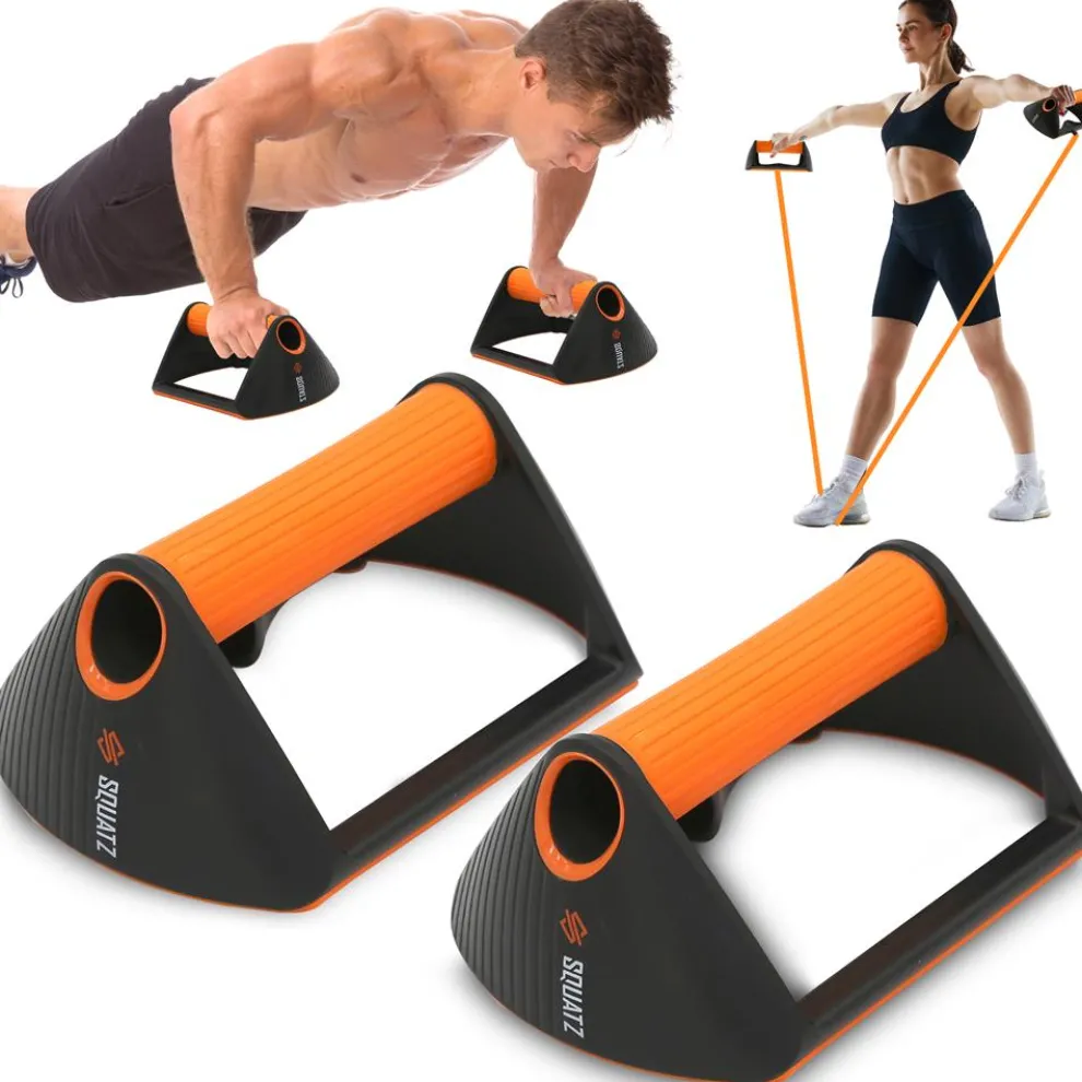 Push Up Rack with Resistance Bands, Anti-Slip Handles, 440lb Capacity