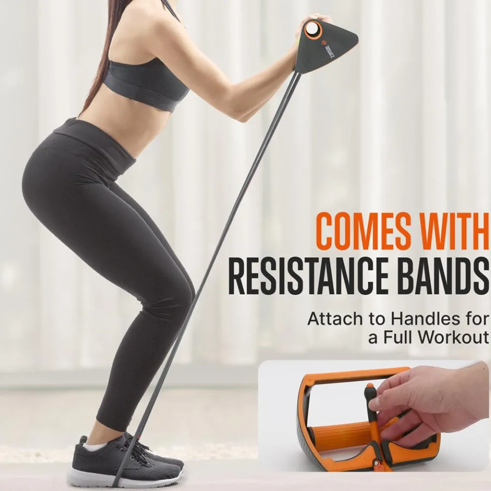 Push Up Rack with Resistance Bands, Anti-Slip Handles, 440lb Capacity