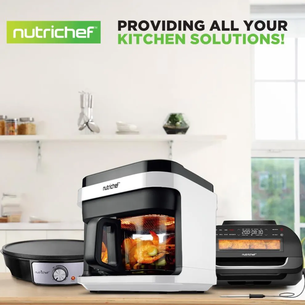 5.8QT Air Fryer, Quick Cooking, Transparent Bowl, White