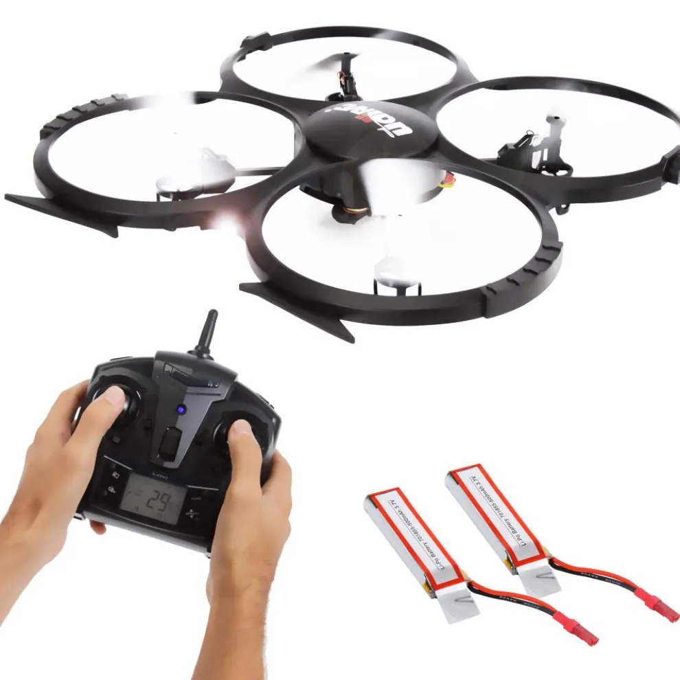 RC Drone with HD Camera, 720p Video, 6-Axis Gyro, White