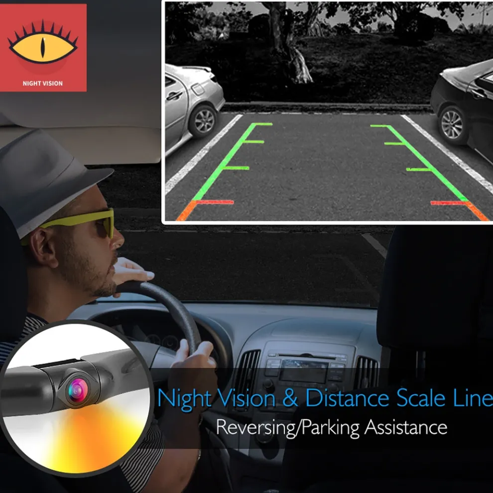 Rear View Backup Camera System, Night Vision, 7