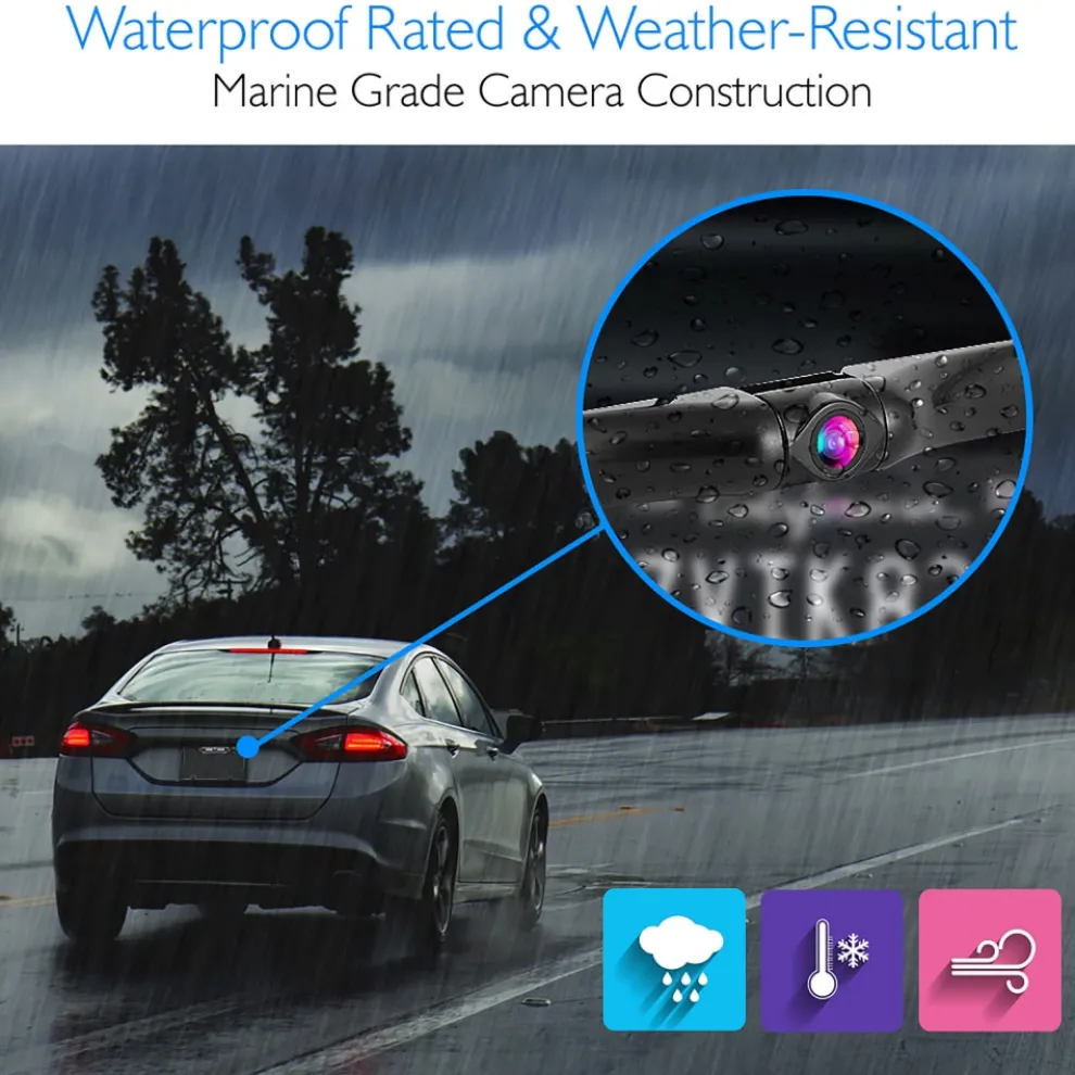 Rear View Backup Camera System, Night Vision, 7