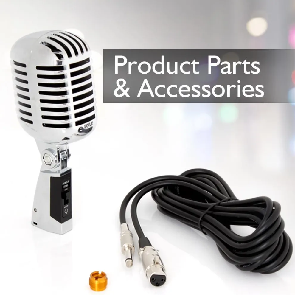 Retro Dynamic Vocal Microphone - High Clarity - Unidirectional - Silver