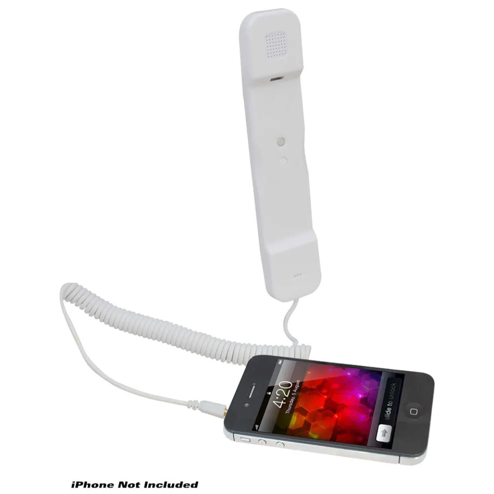 Retro Handset Easy Use Noise-Reducing Soft-Touch Finish White