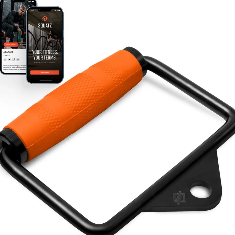 Single D Row Handle - Non-Slip Grip, 360¬∞ Rotation, Orange Handle