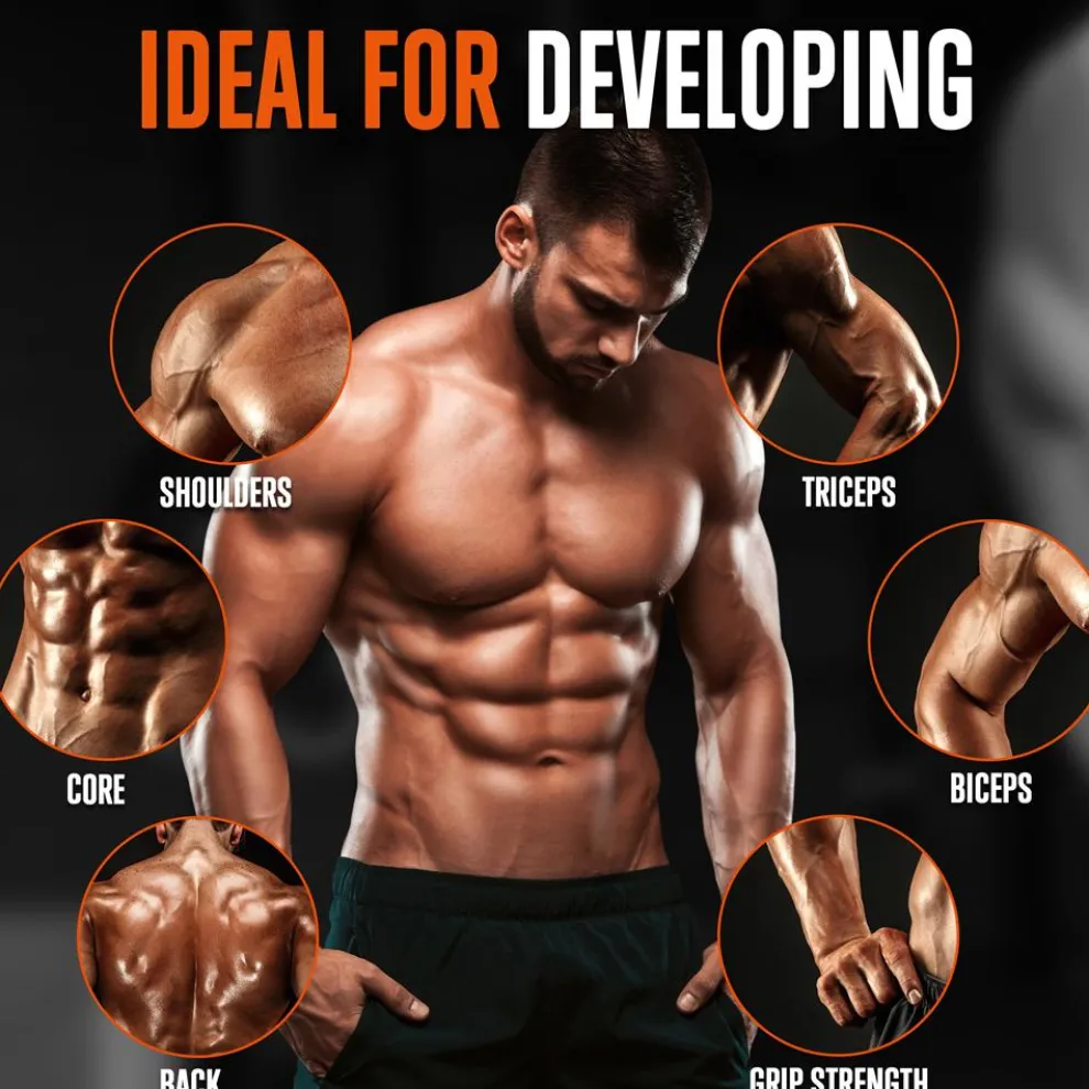 Single D Row Handle - Non-Slip Grip, 360° Rotation, Orange Handle