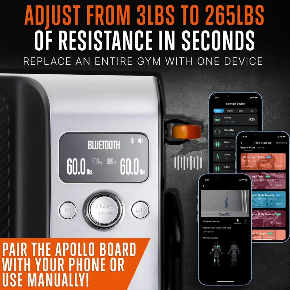 Smart Home Gym Board 265 lbs Resistance, Multifunctional Cable Machine