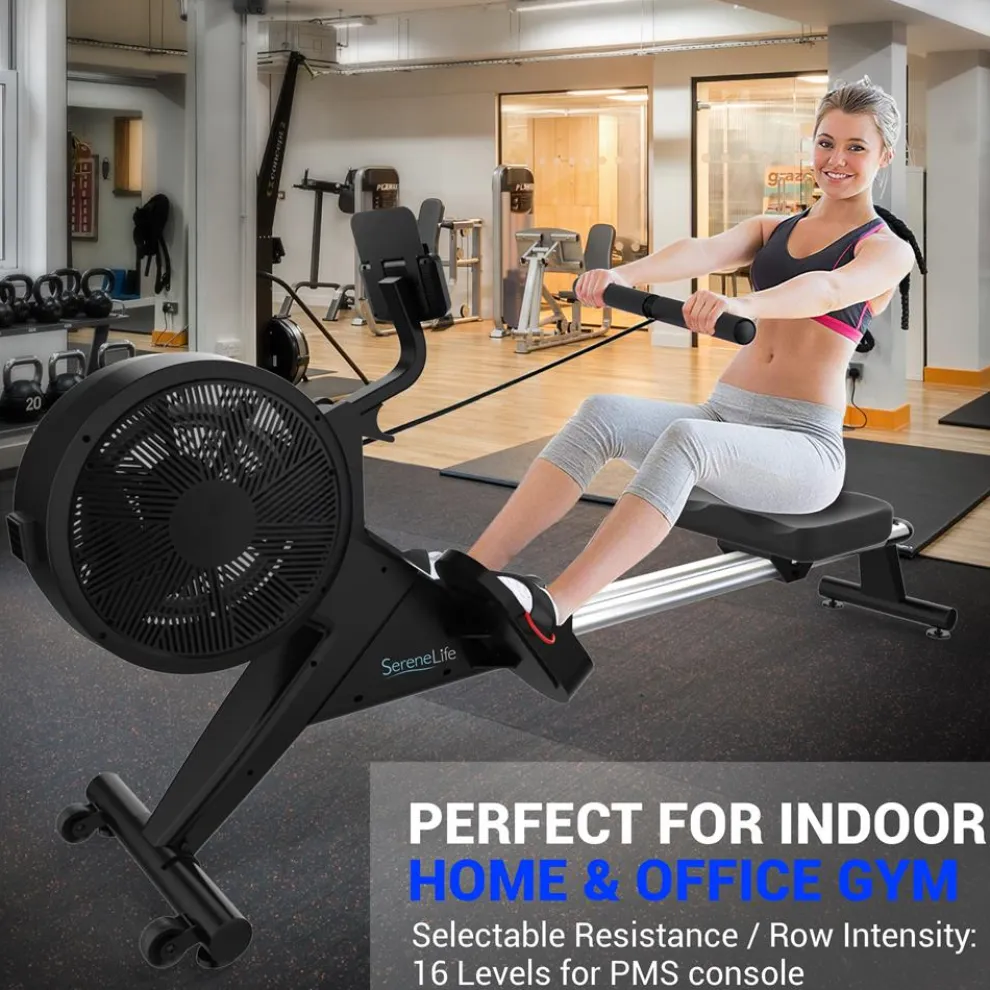 Smart Rowing Machine, 16-Level Magnetic Resistance, Bluetooth, Folding