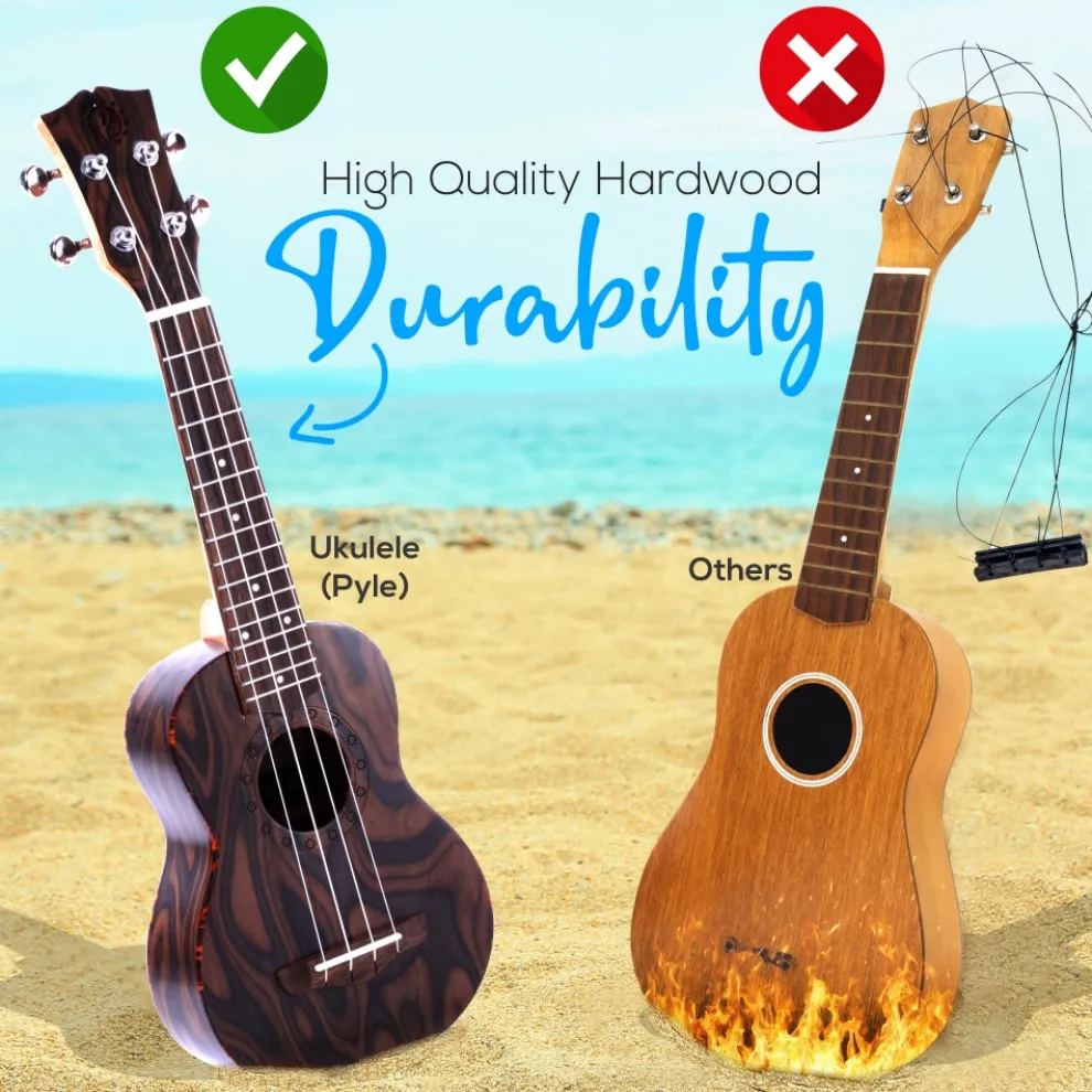 Soprano Ukulele Kit, Learn to Play, Mahogany, Digital Tuner, Gig Bag