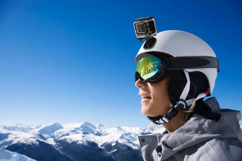 Sports Action Camera 1080p HD Video Waterproof Case Silver