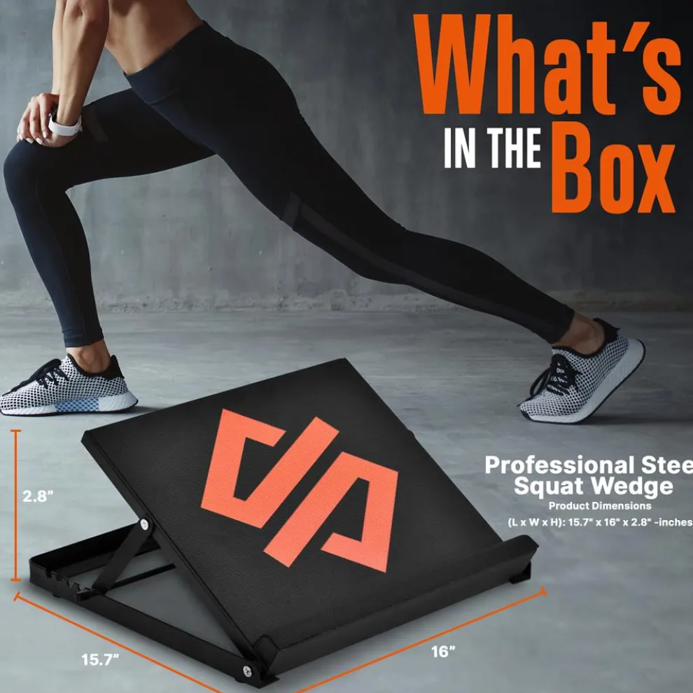 Steel Slant Board Calf Stretcher, 500lb Capacity, Adjustable 4 Positions