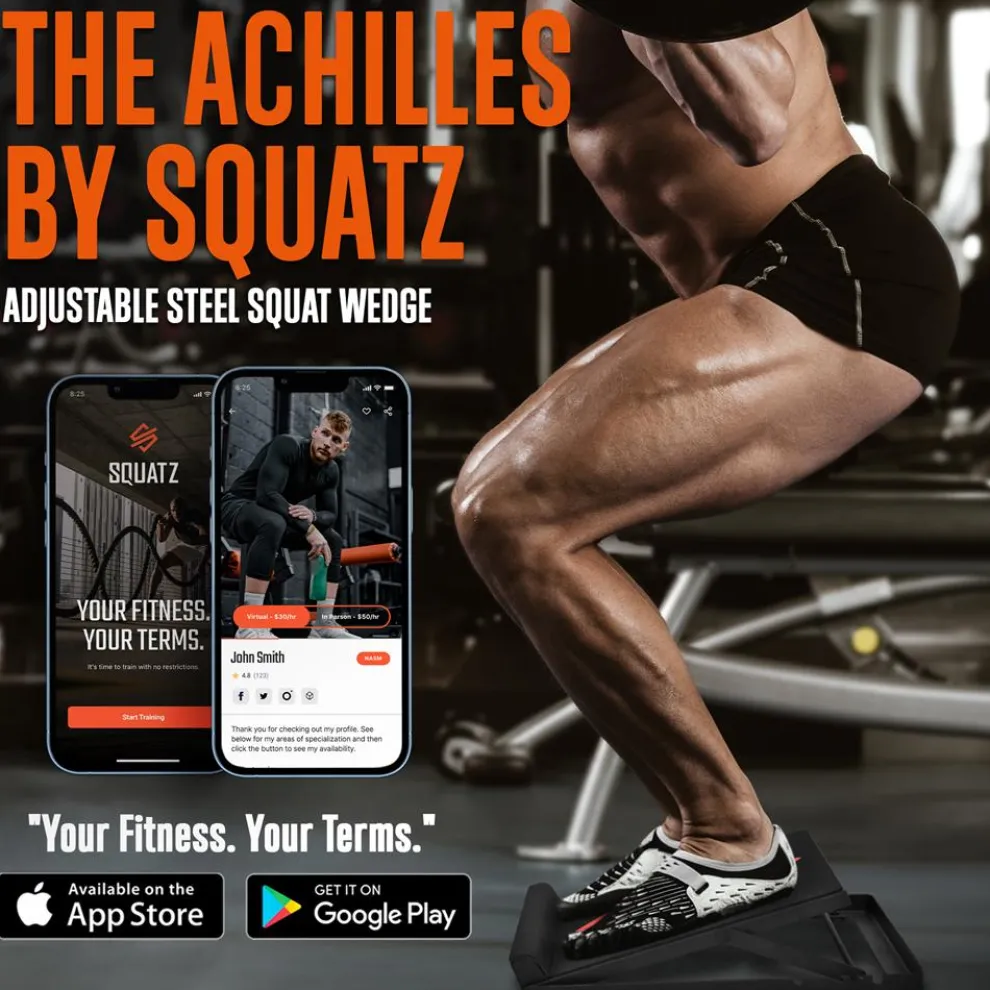 Steel Slant Board Calf Stretcher, 500lb Capacity, Adjustable 4 Positions