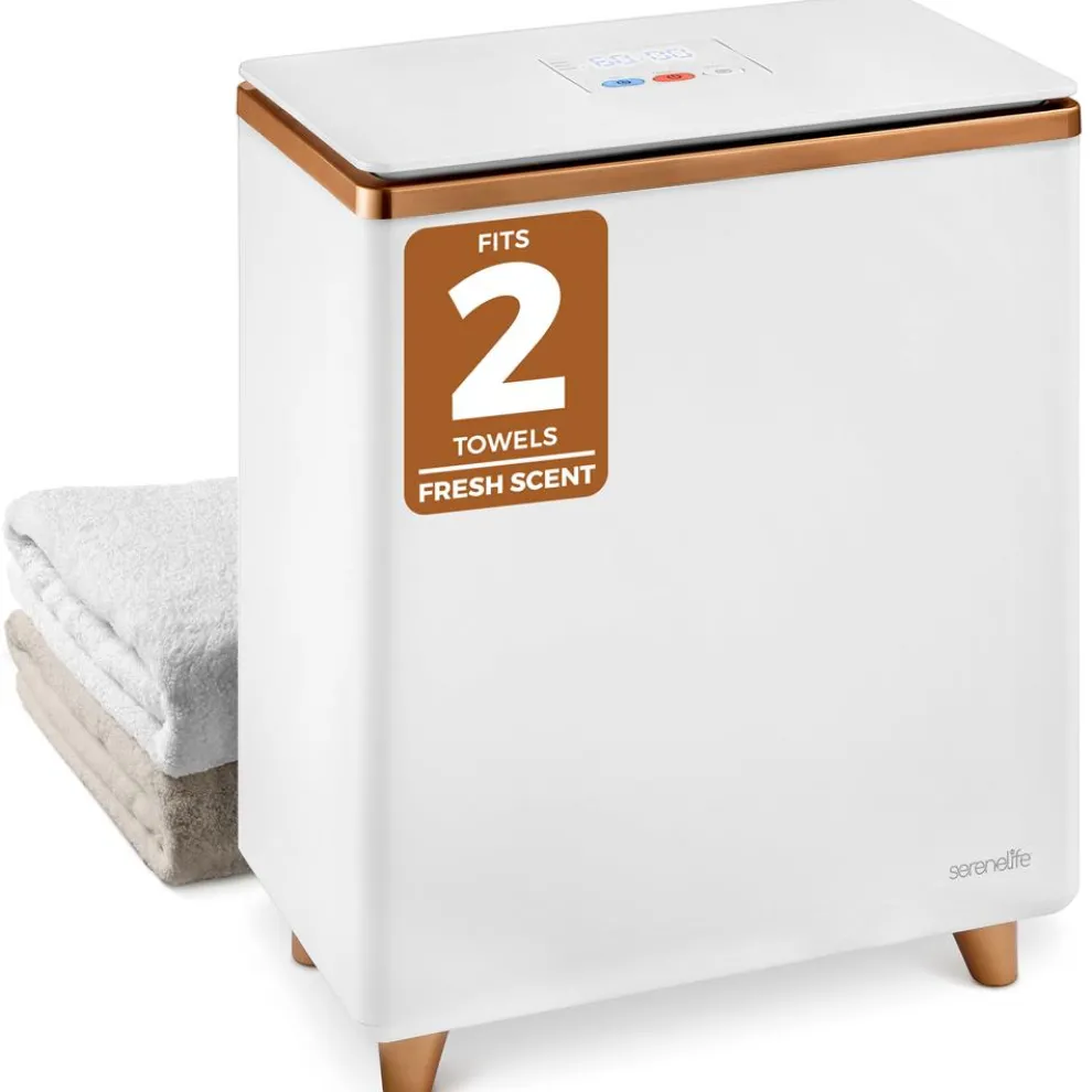 Towel Warmer with Auto Shut-Off, Holds 2 Towels, Rose Gold