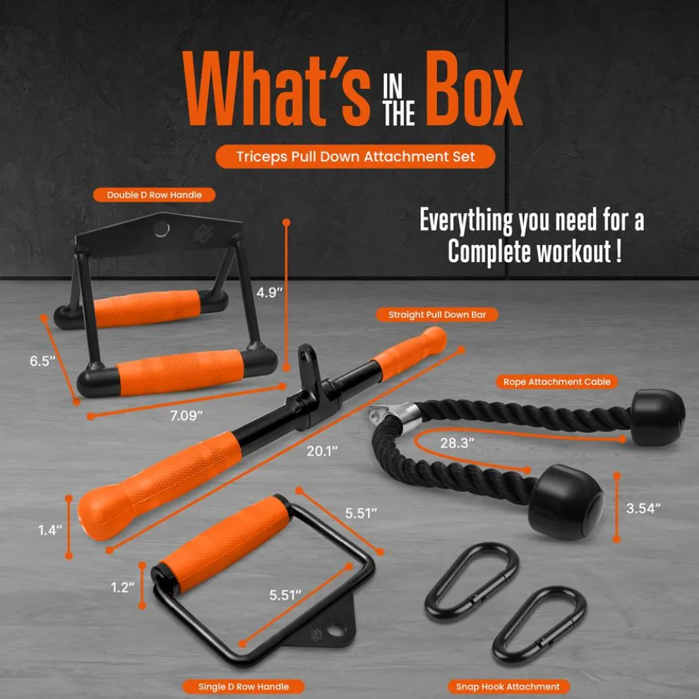 Triceps Pull Down Attachment Set