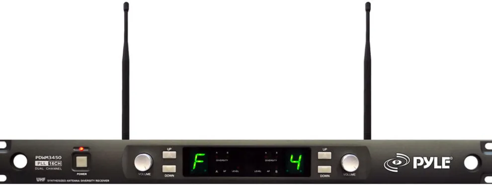 UHF Wireless Microphone System 164ft Range 16 Channels Rack Mountable