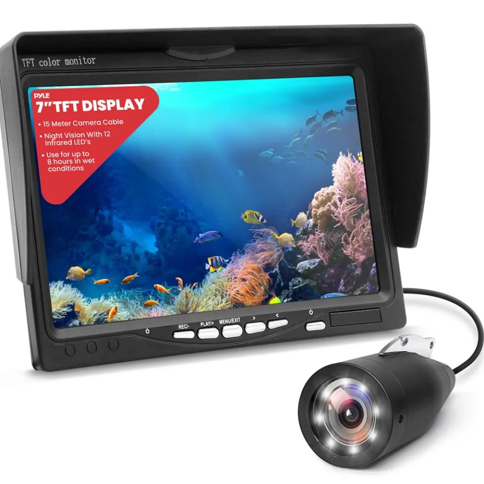 Underwater Fishing Camera, HD Lens, 7" LCD, Infrared Night Vision, Waterproof