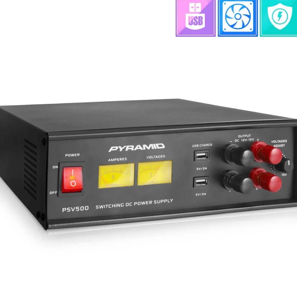 Universal Power Converter 50A Adjustable 12-15V 2 USB Ports Overload Protection