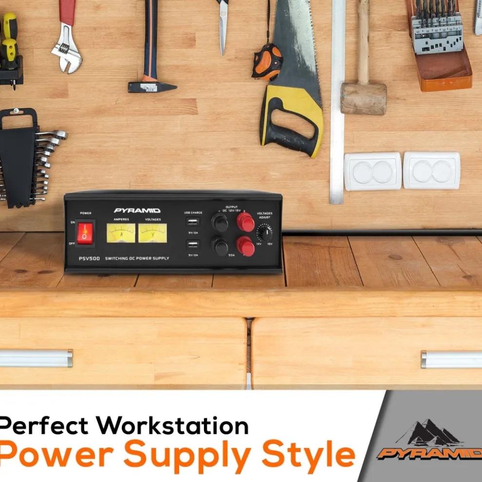 Universal Power Converter 50A Adjustable 12-15V 2 USB Ports Overload Protection