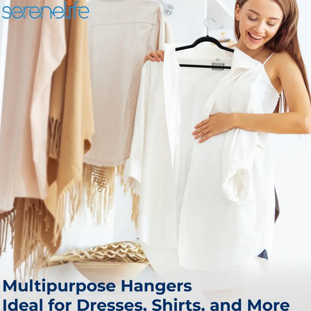 Velvet Hangers 10-Pack, Non-Slip, 360° Swivel Hook, Space-Saving