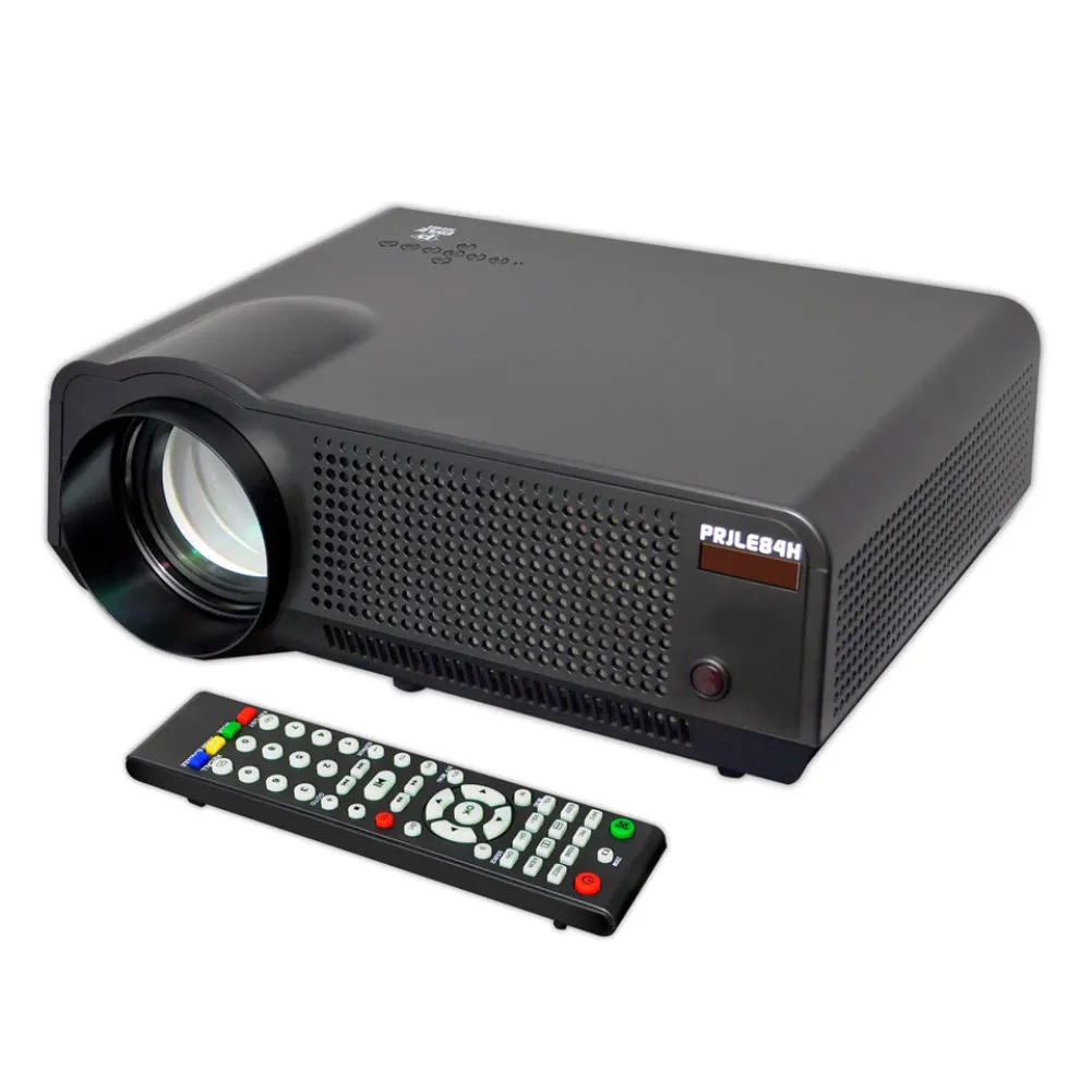 Video Projector 1080p HD, 120" Screen, Built-in Speaker, USB, HDMI