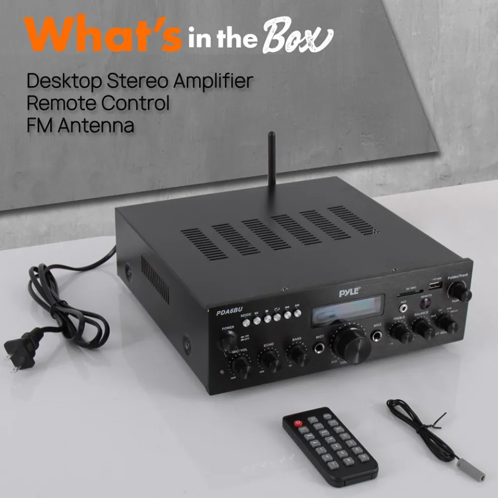 200W Bluetooth Home Stereo Amplifier with FM & USB