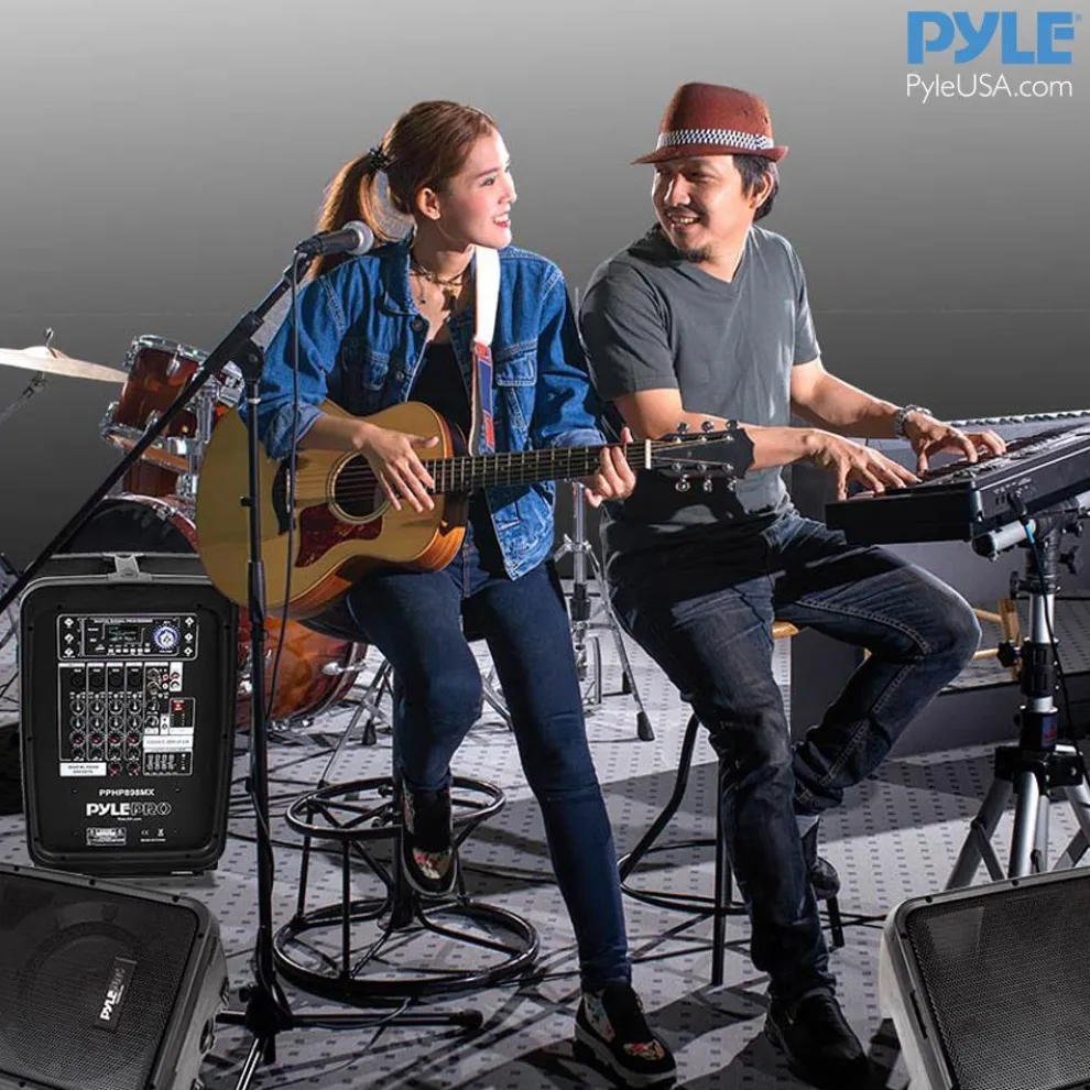 600W 8-Ch Bluetooth PA Speaker Kit, Dual 8