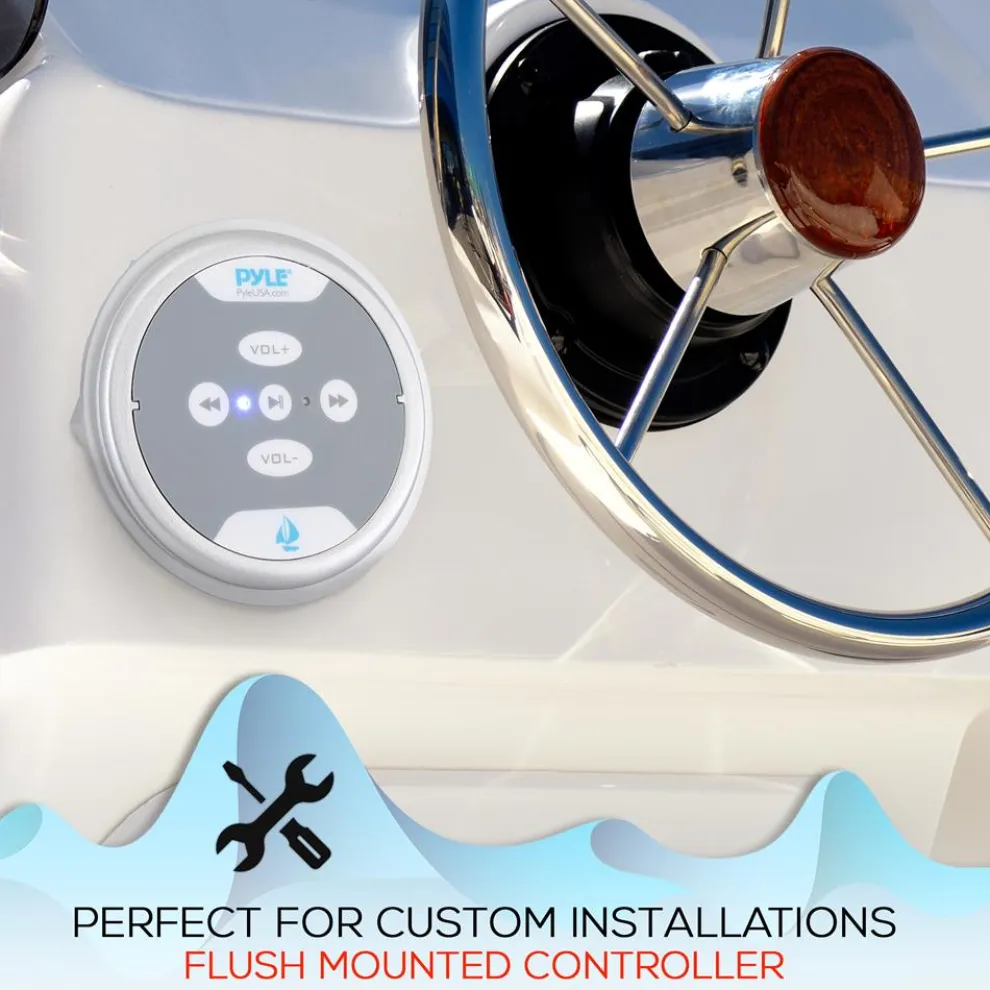 Waterproof Bluetooth Marine Amplifier 600W 2-Channel Silver