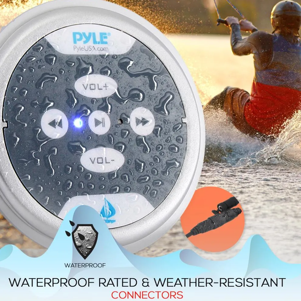 Waterproof Bluetooth Marine Amplifier 600W 2-Channel Silver