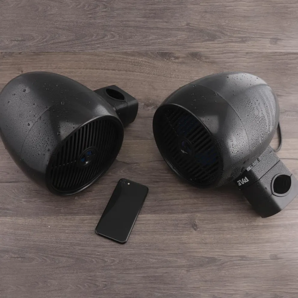 Waterproof Bluetooth Marine Speakers 200W LED Lights 6.5