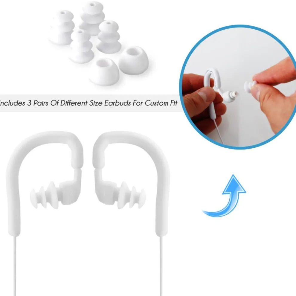 Waterproof Ear Headphones for Swimming - IP7 Marine Grade, Ergonomic Design